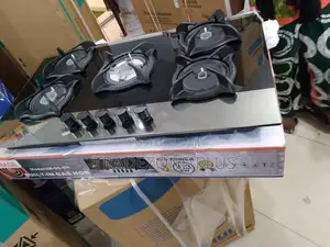 Five-Burner Image Gas Hob Optimized for Simultaneous Cooking