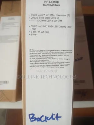 New Laptop HP 15 8GB Intel Core I3 SSD 256GB