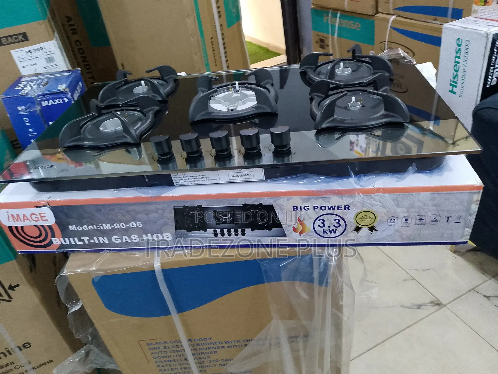 Five-Burner Built-in Hob for High-Capacity Cooking