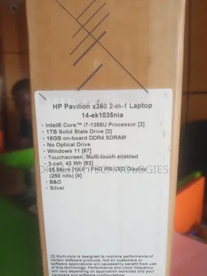 New Laptop HP Pavilion 14 16GB Intel Core I7 SSD 1T