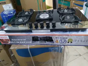 Five-Burner Gas Hob With Full-Size Pan