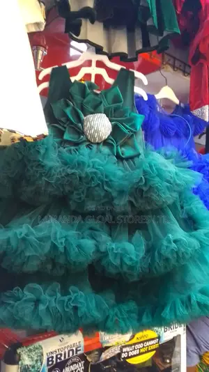 Girls Green Princess Ball Gown