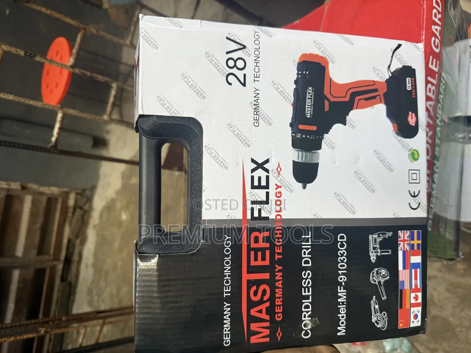 Master Flex 28v Cordless Screwdriver Drill, Model Mf-91033cd