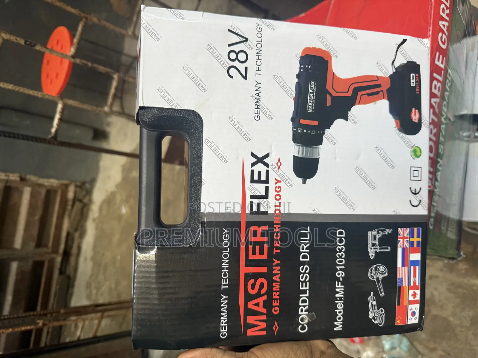 Master Flex 28v Cordless Screwdriver Drill, Model Mf-91033cd