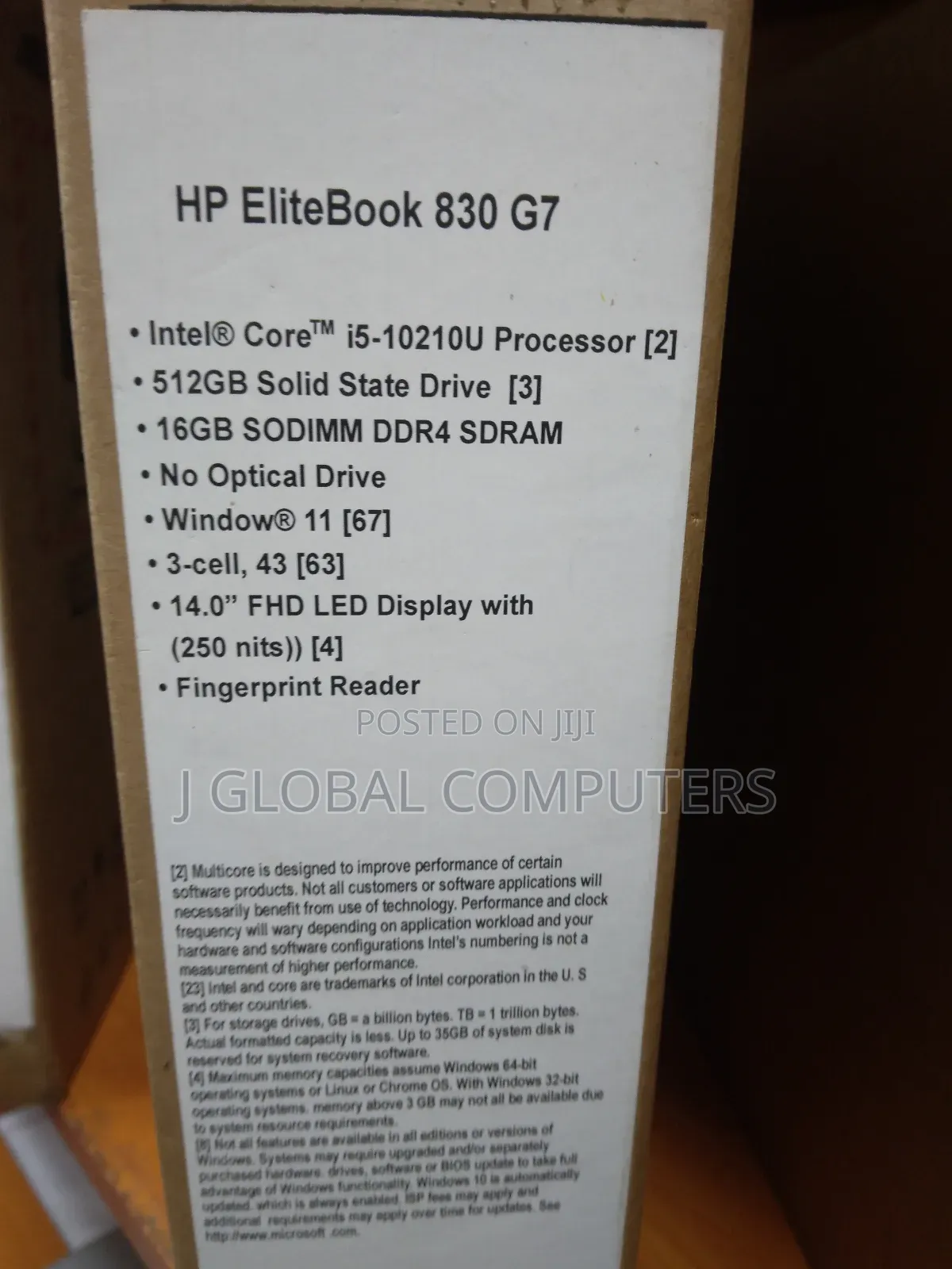 New Laptop HP EliteBook 840 G7 8GB Intel Core I5 SSD 512GB