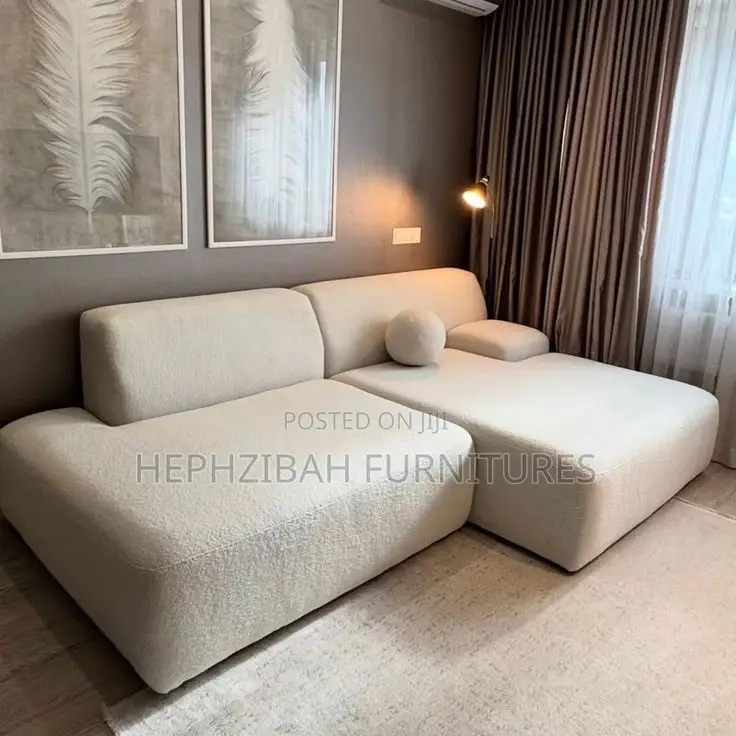 Cream L Shaped Sofa