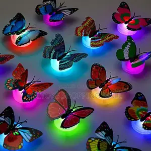 12 Pieces 3d Led Butterfly Decoration Night Light Sticker