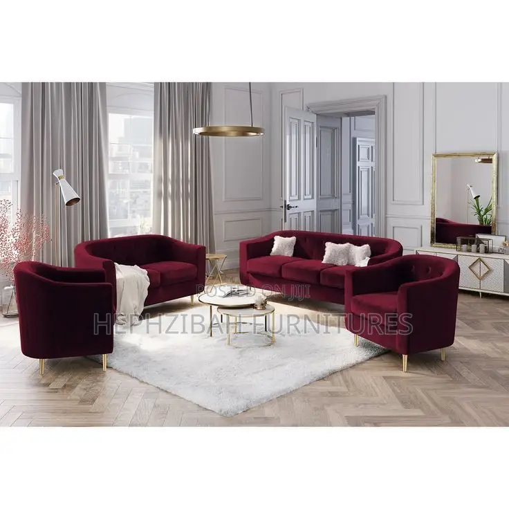 Executive Purple Sofa Set Design