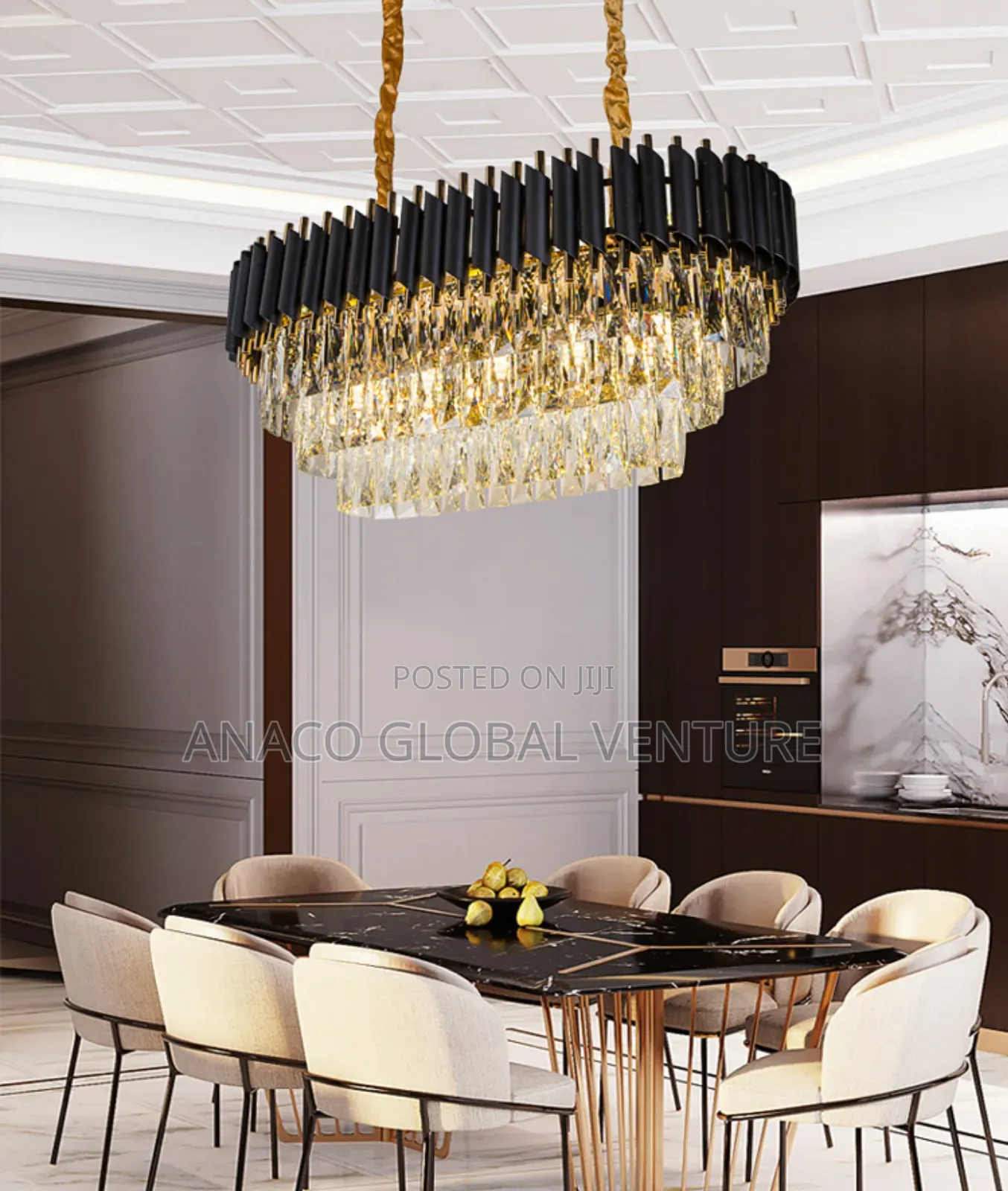 Crystal Chandelier With Bulb and Led