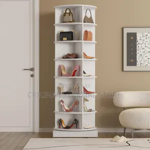 360 Rotating Modern Tall Shoe Rack 7 Layer.