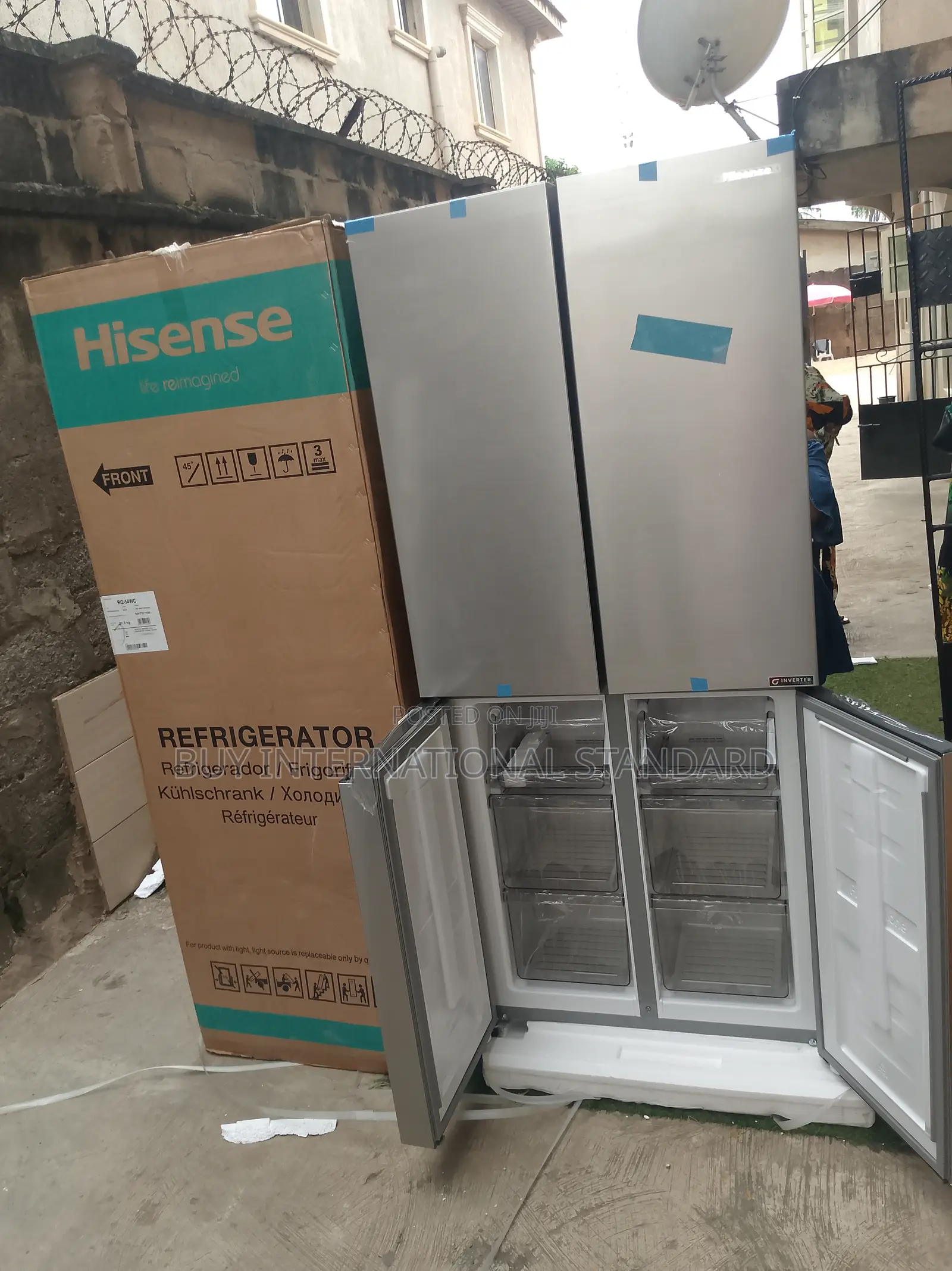 Hisense Cross Door 427l Refrigerator – Silver