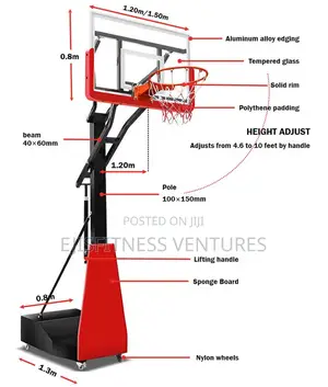 Movable Olympic Basketball Stand (Pair)