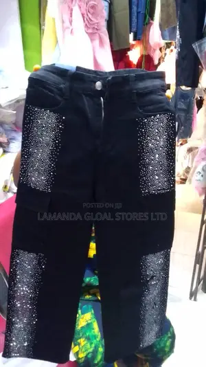 Chidren's Black Designer Stock Jean Trouser