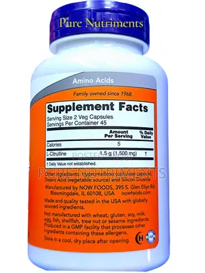 Now L-Citrulline 750mg Metabolism Support (90 Capsules)