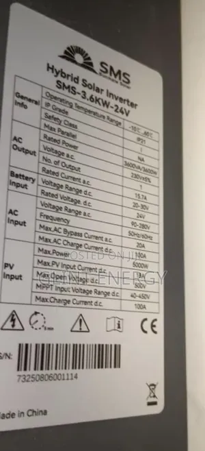 3.6kva 24v SMS Hybrid Inverter