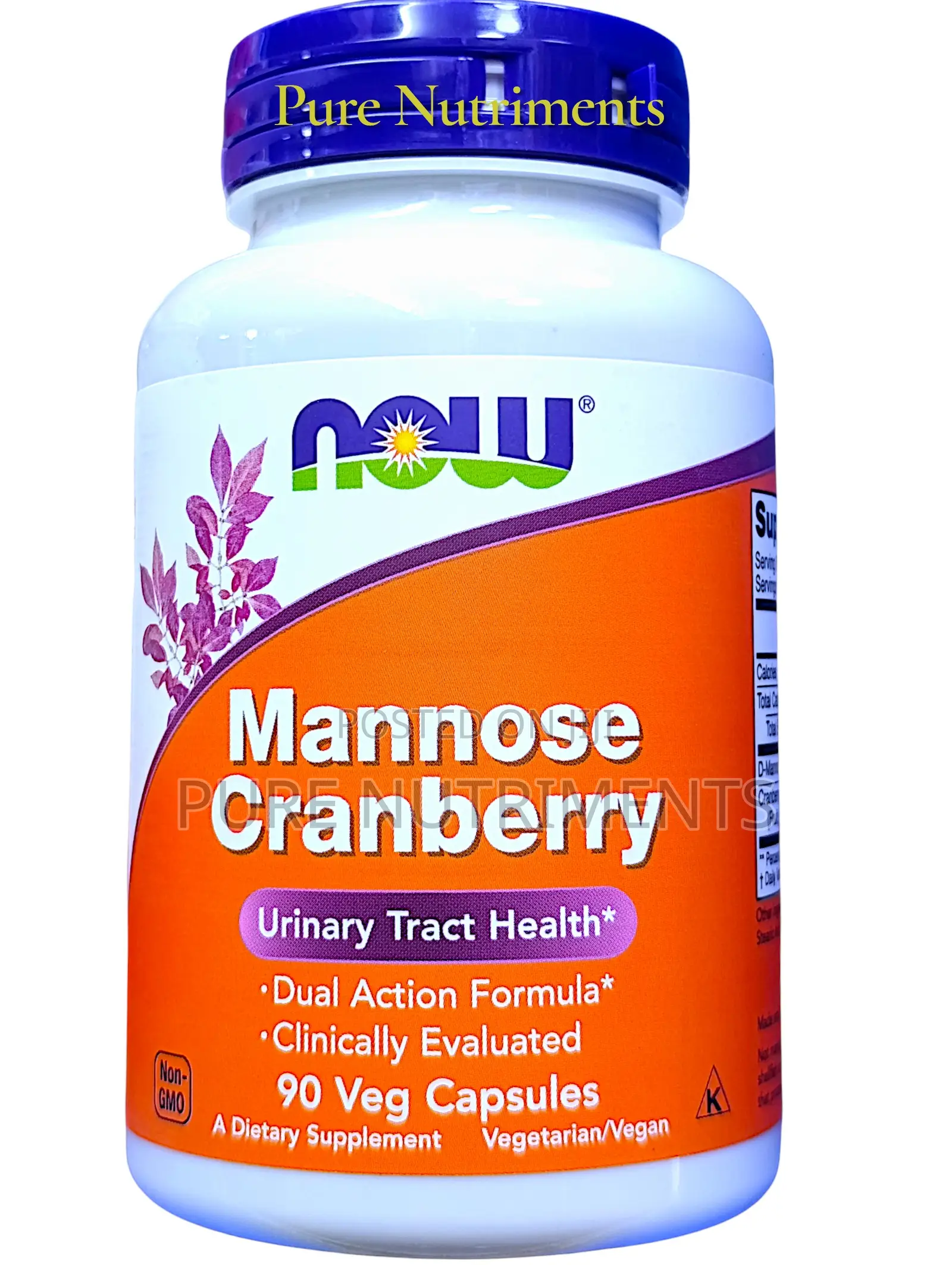 Now Mannose Cranberry Urinary Tract Support – 90 Capsules