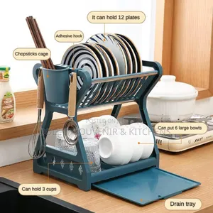 Plastic Dish Rack With Iron Rod