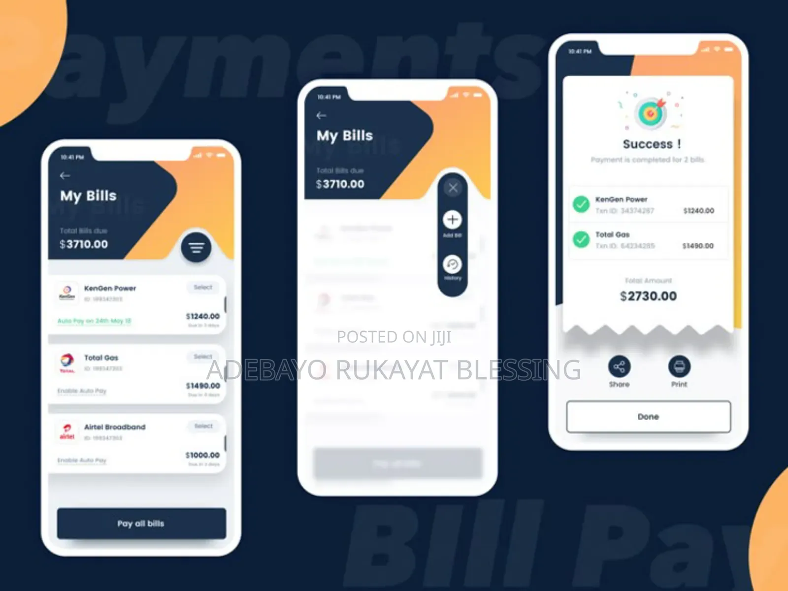 I Will Design Bill Payment and P2p Payment Ui Ux