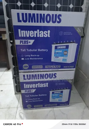 Luminous Inverlast Plus Solar Tubular Battery 230ah Available