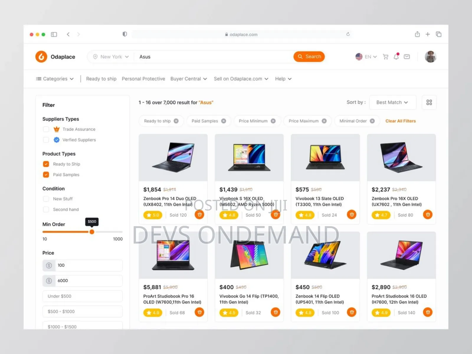 Market Place Website Development