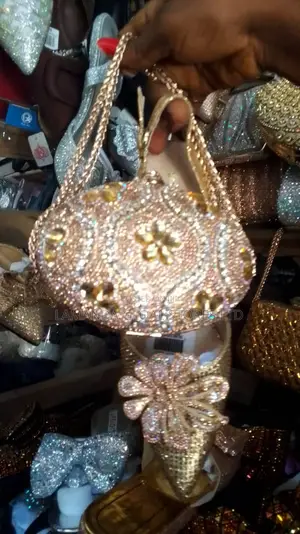 Designer Gold Matching Bag and Shoe