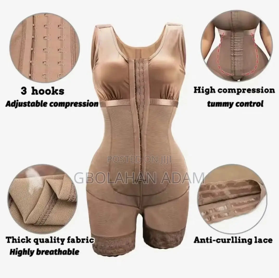 Fajas High Compression Girdle Mid Thigh With Bra