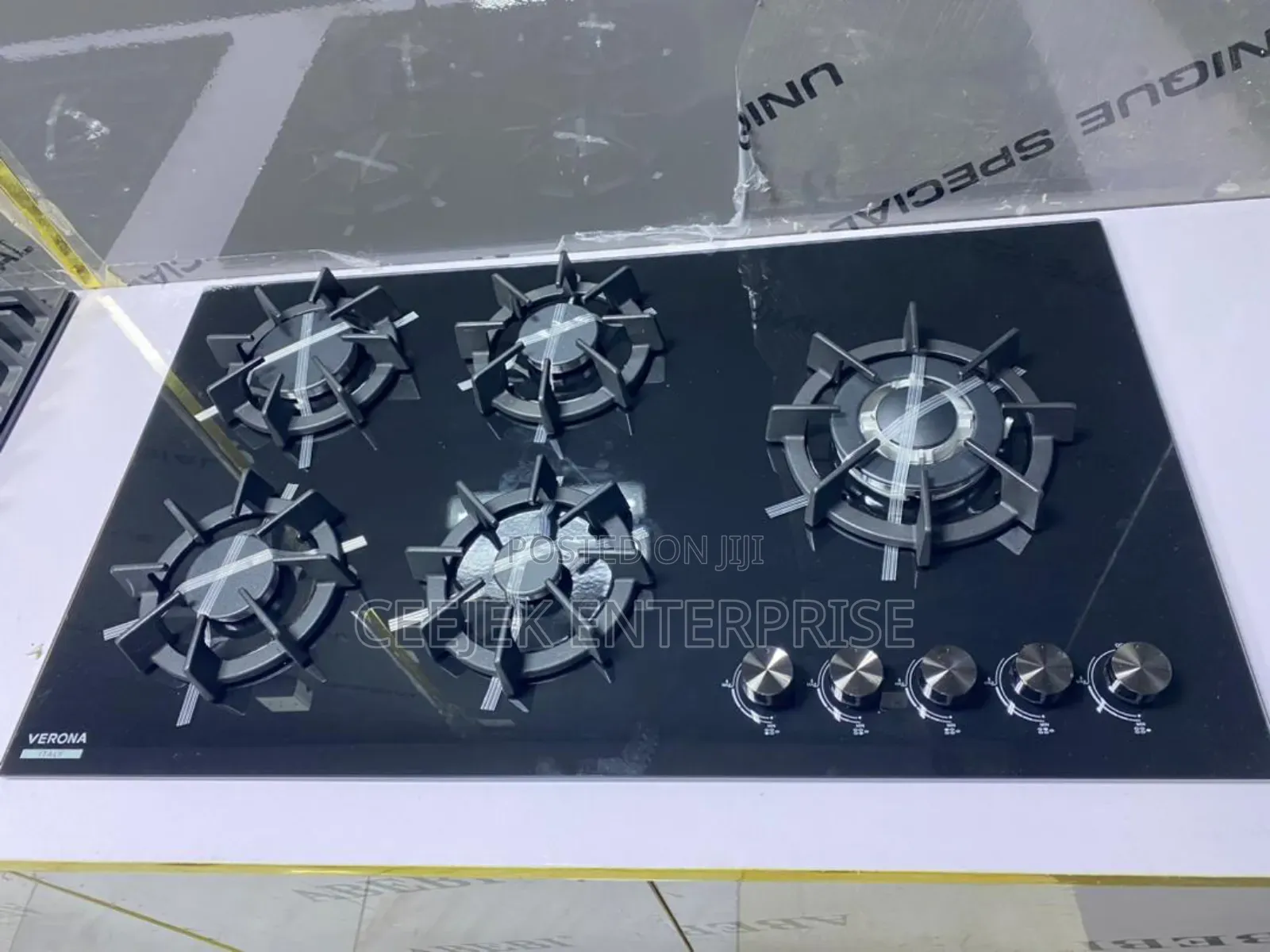 Orient Black 5 Burner Gas Cooker
