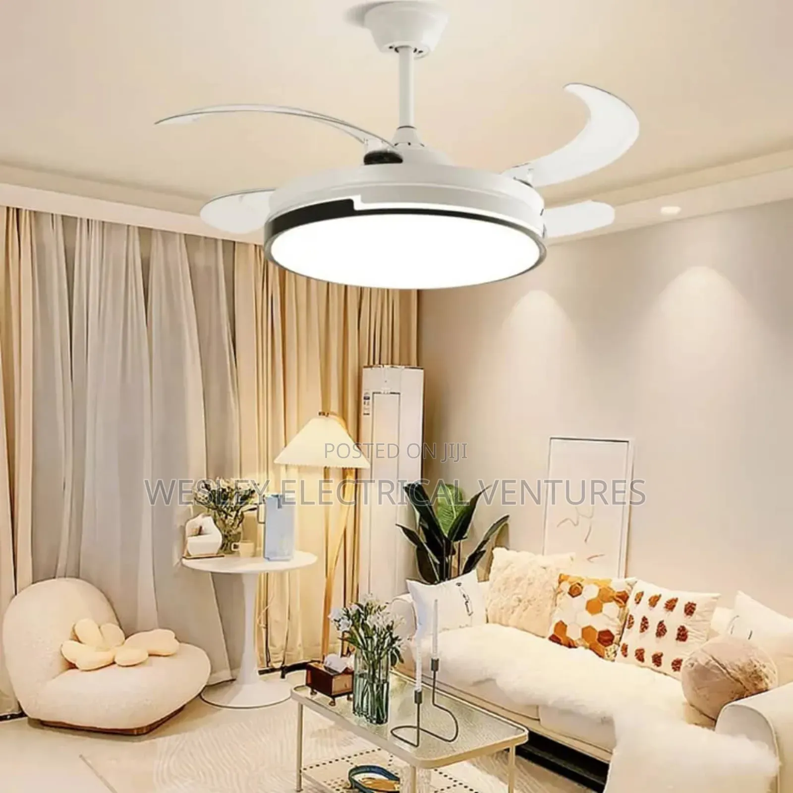 Fan Chandelier Light With Remote