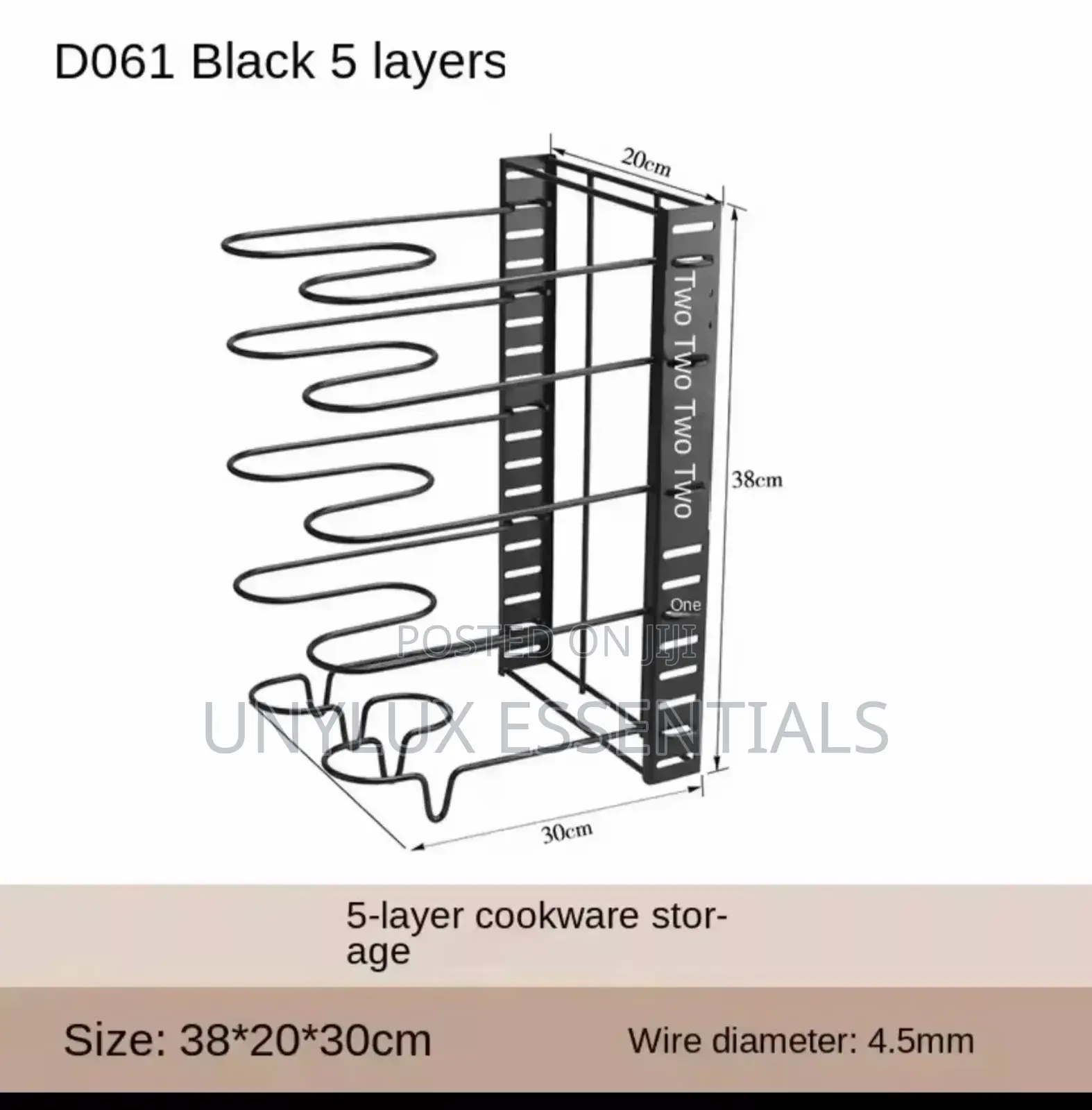 5 Tiers Pan Pot Organizer Rack