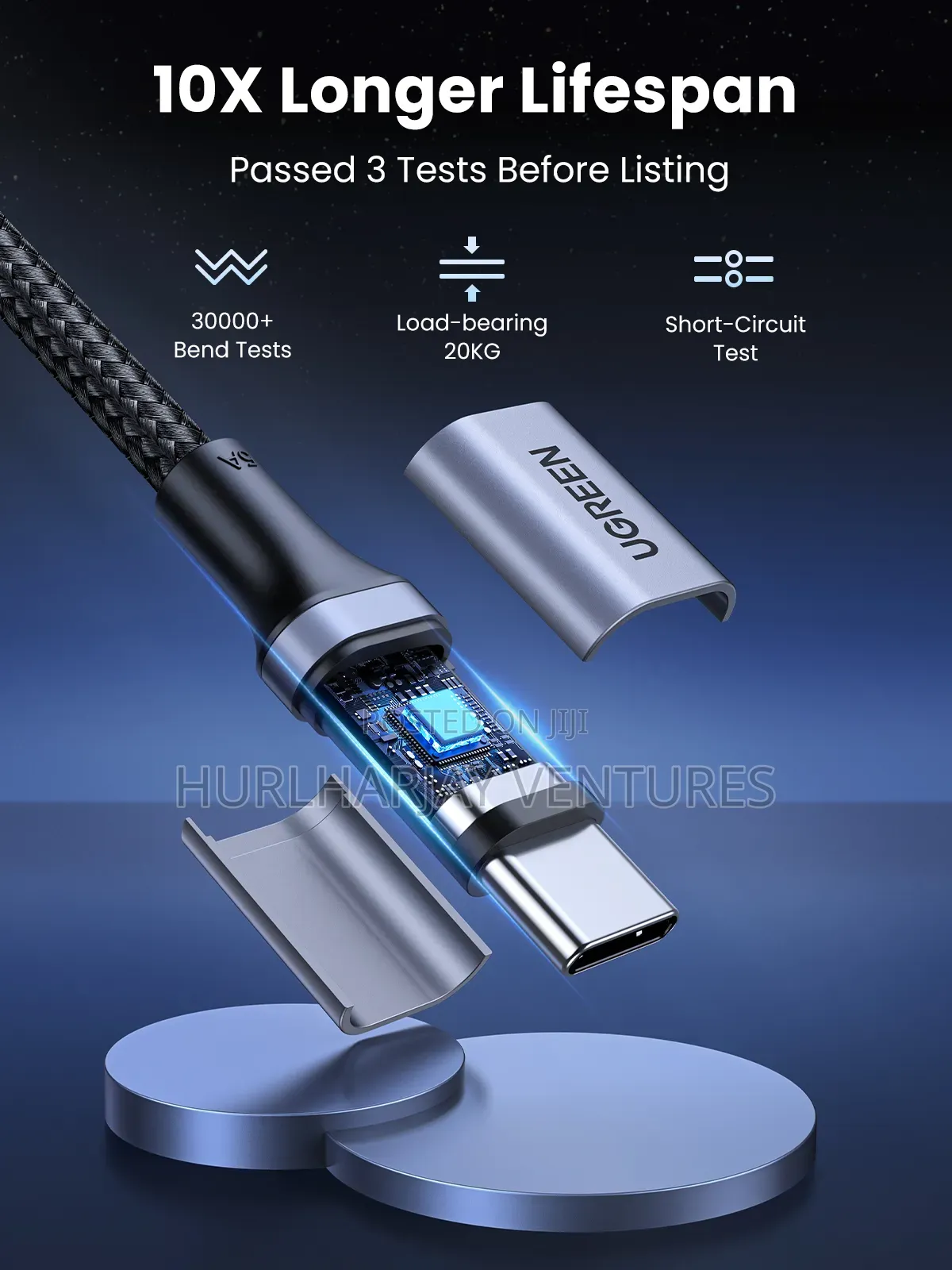 1m Ugreen 100w Usb-c To Usb-c Cable