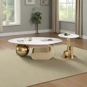 Modern Marble-Top Coffee Table Set