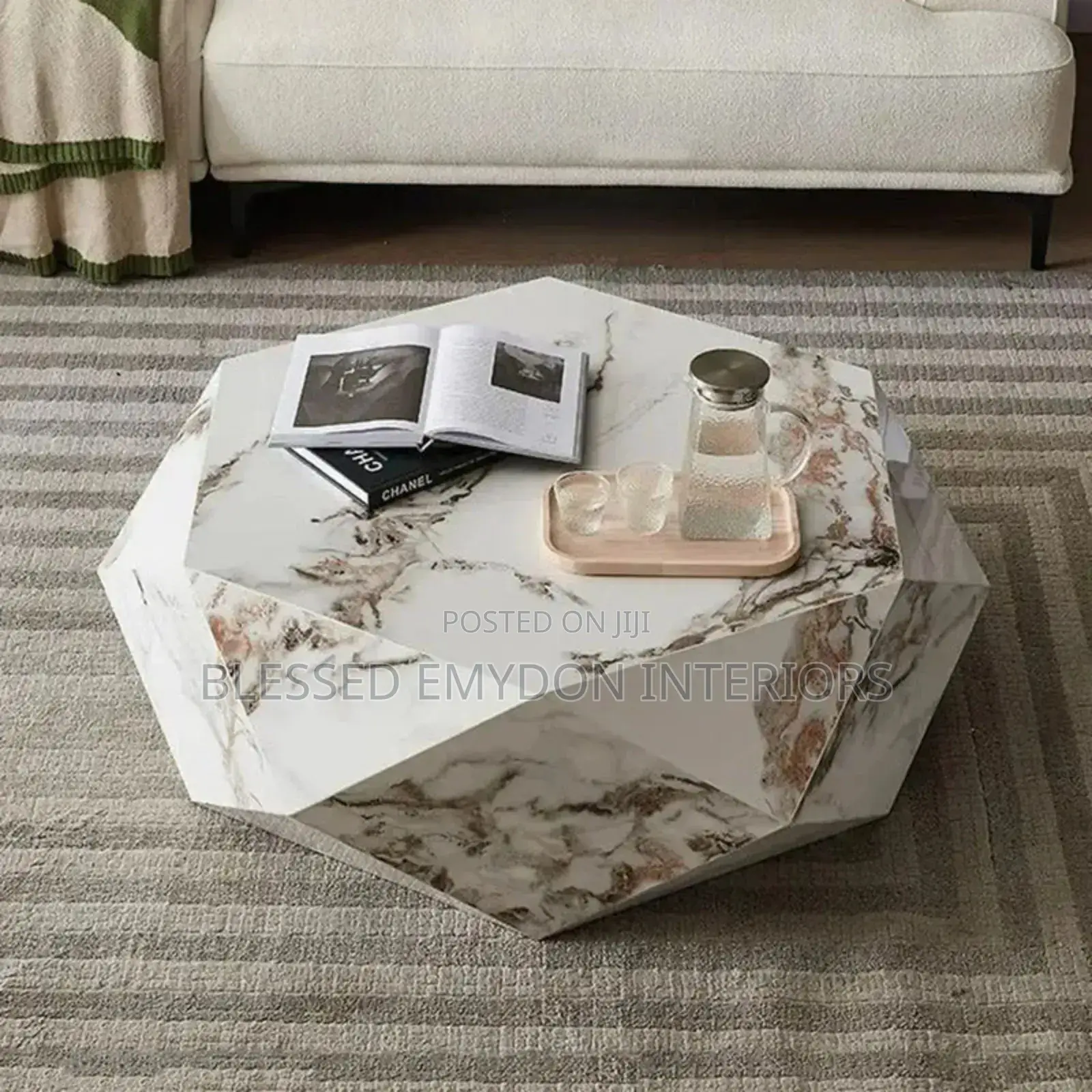 Marble Diamond Cut Coffee Table