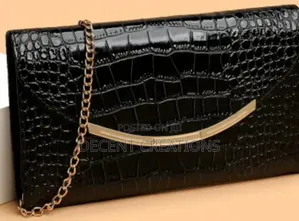 Mid - Year Promo: New Women's Crocodile Patterned Black Shoulder Bag