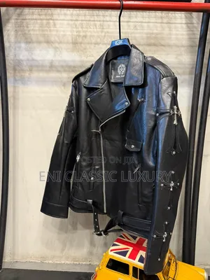 Premium Quality Luxury Leather Jacket Chrome Heart Well Banded Package