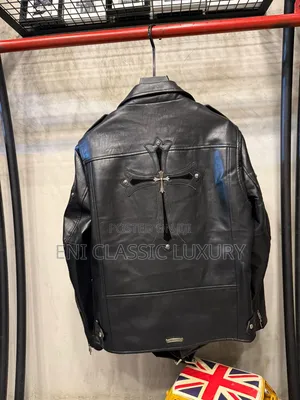 Premium Quality Luxury Leather Jacket Chrome Heart Well Banded Package