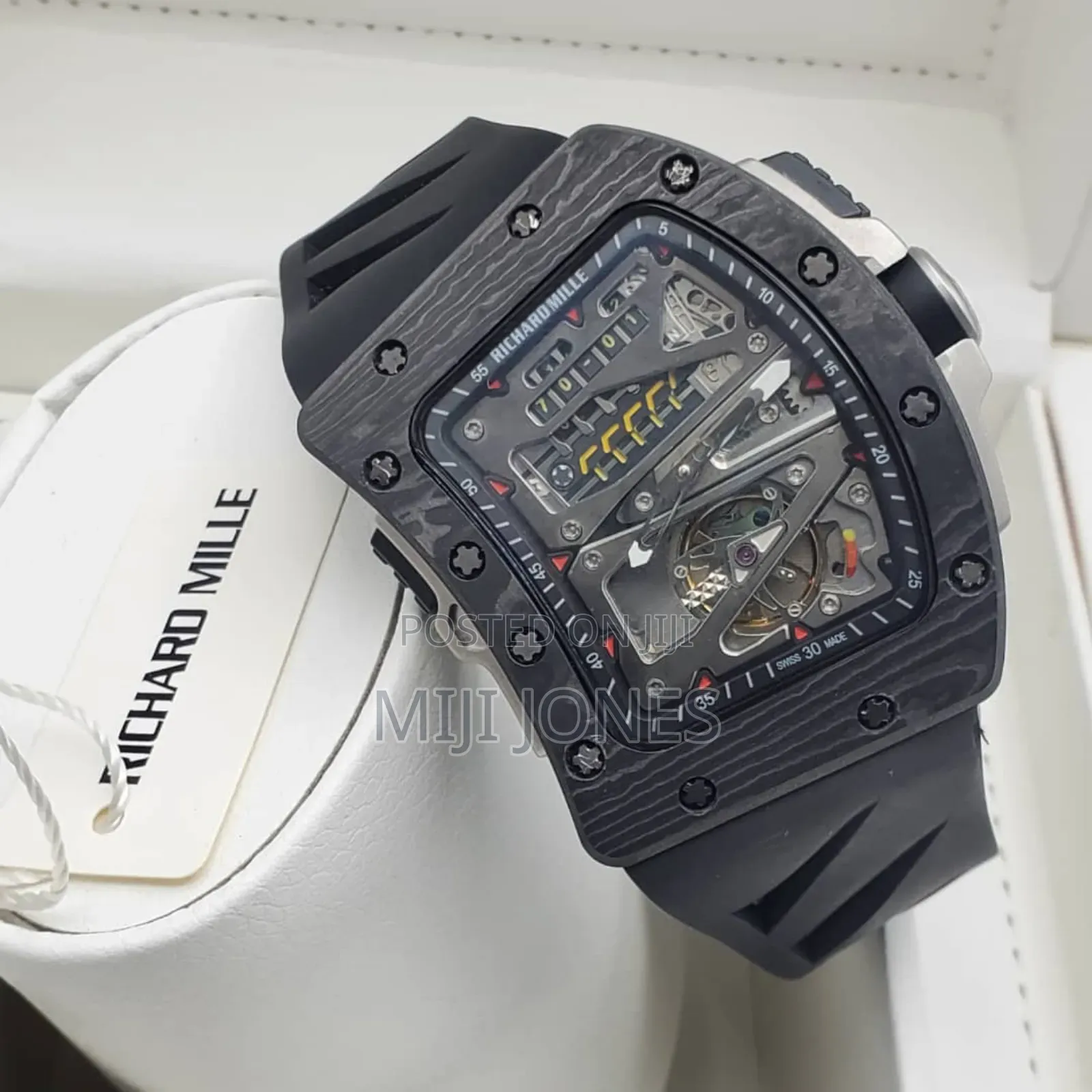 "Richard Mille Inspired Rubber Strap Automatic Watch