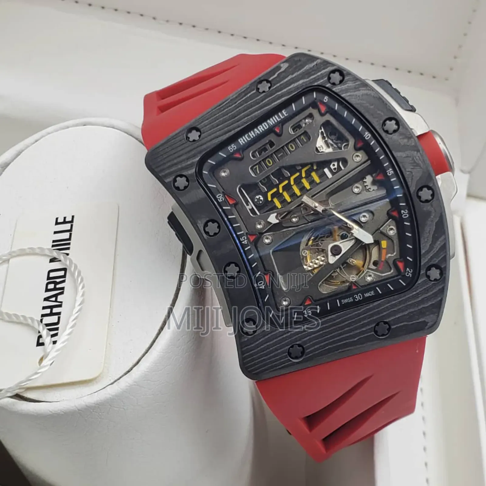 "Richard Mille Inspired Rubber Strap Automatic Watch