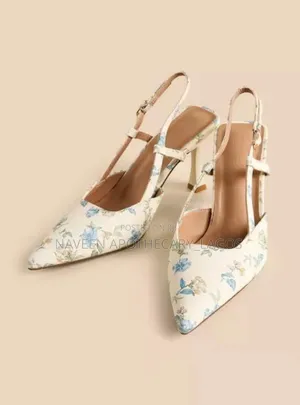 Floral Slingback Heels