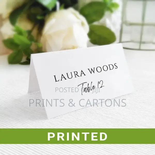 Printed Table Tag for Offices