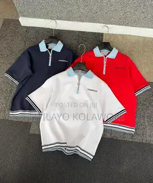 Casablanca Short-Sleeve Collar Polo Shirt.