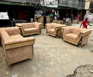 Elegant Set of Unique Homemade Fabric Upholstery Chairs | Couch | Sofa