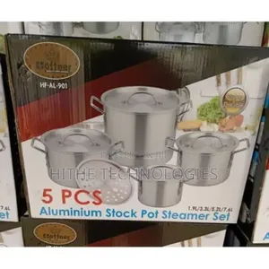 5pcs Aluminium Stock Pot Steamer Set