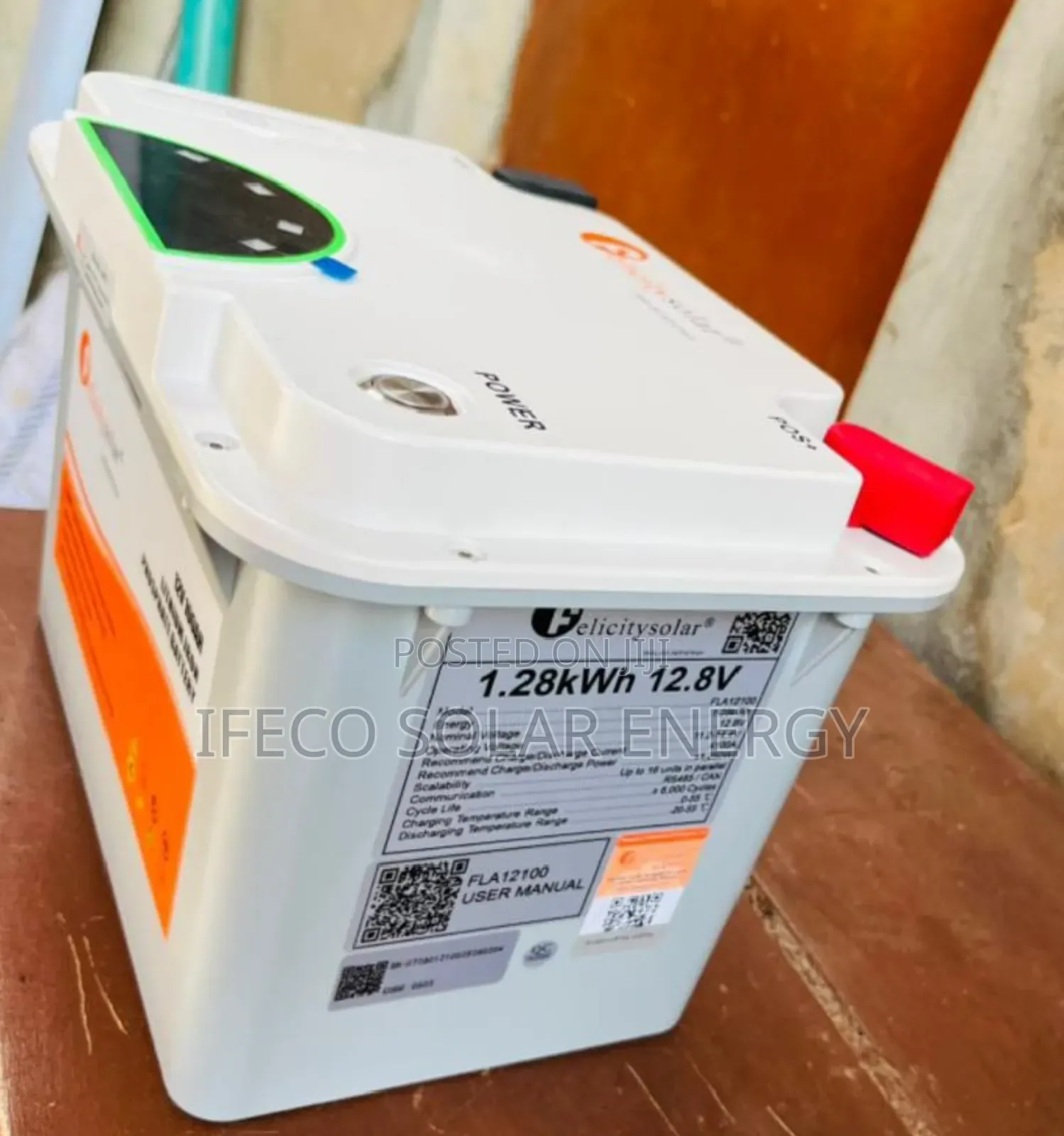 Felicity Lithium Ion Battery 1.28kwh 12v