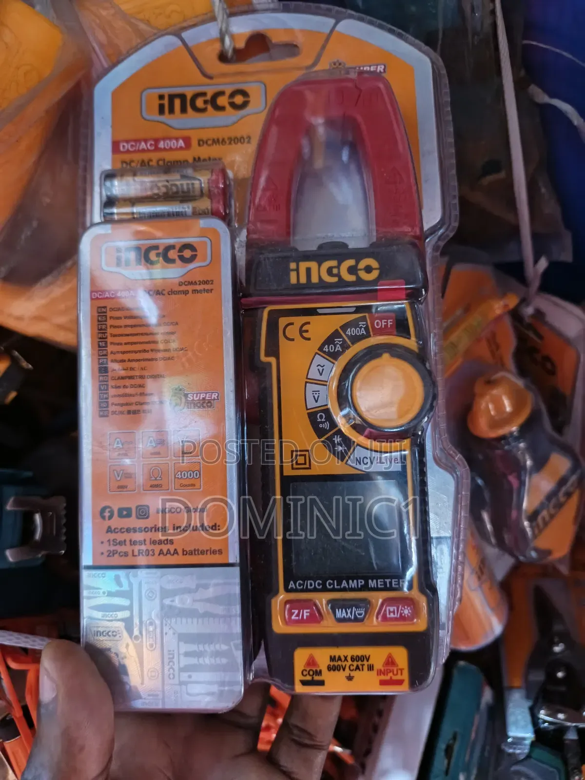 Ingco Dcm62002 Ac/Dc Digital Clamp Meter. 400ams