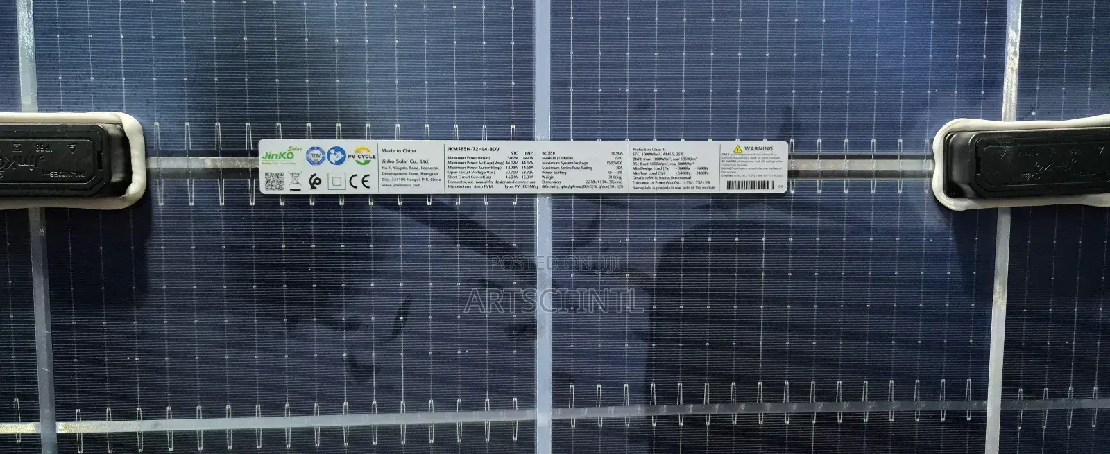 585w Jinko Bifacial Solar Panel