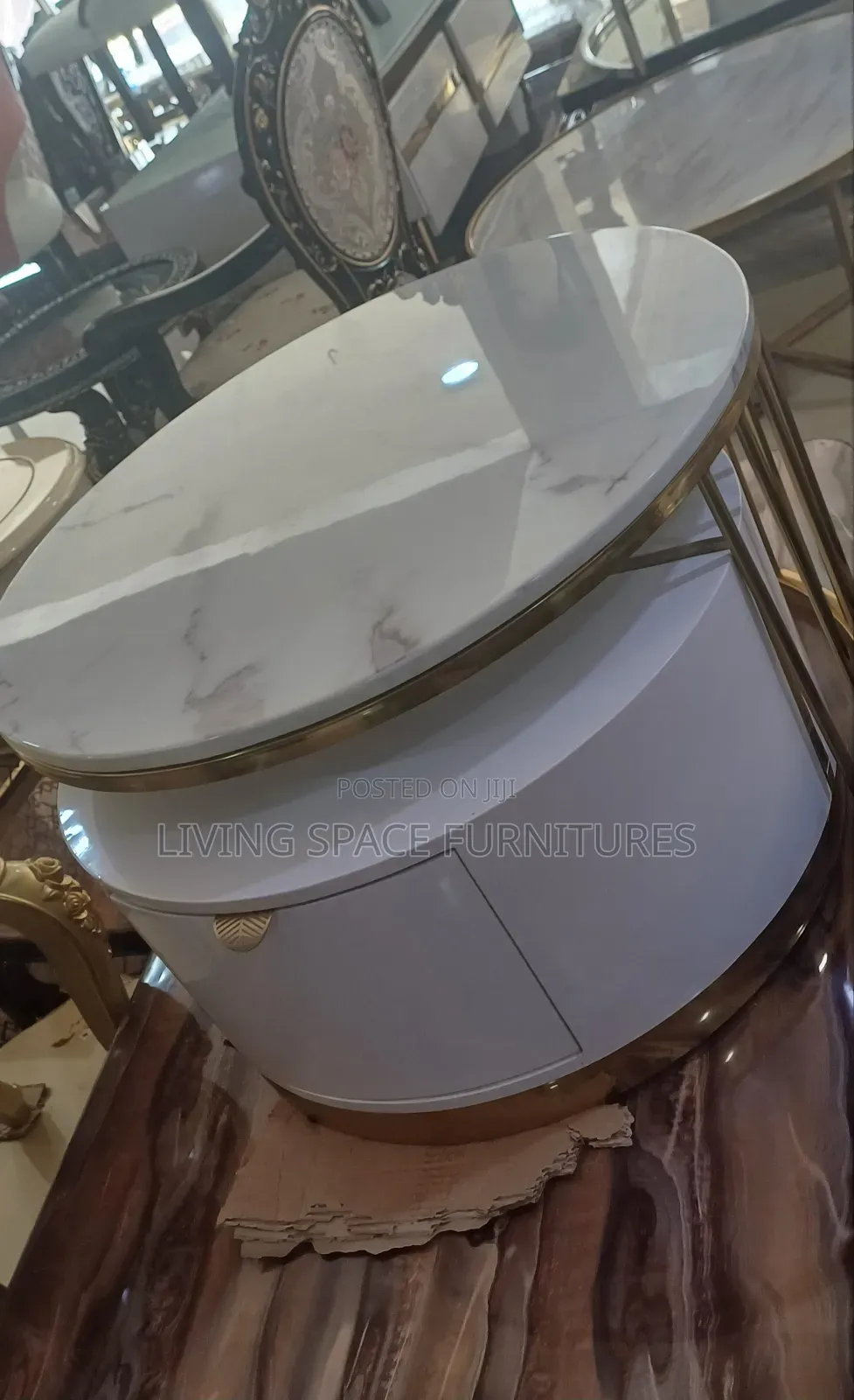 Extendable Marble Top Center Table