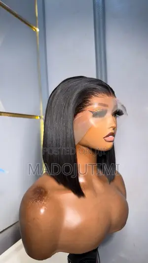 Human Hair Shot Bob With Full Frontal