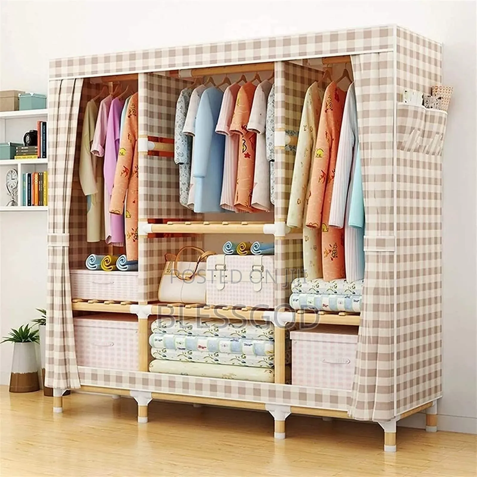 Wooden Mobile Wardrobe