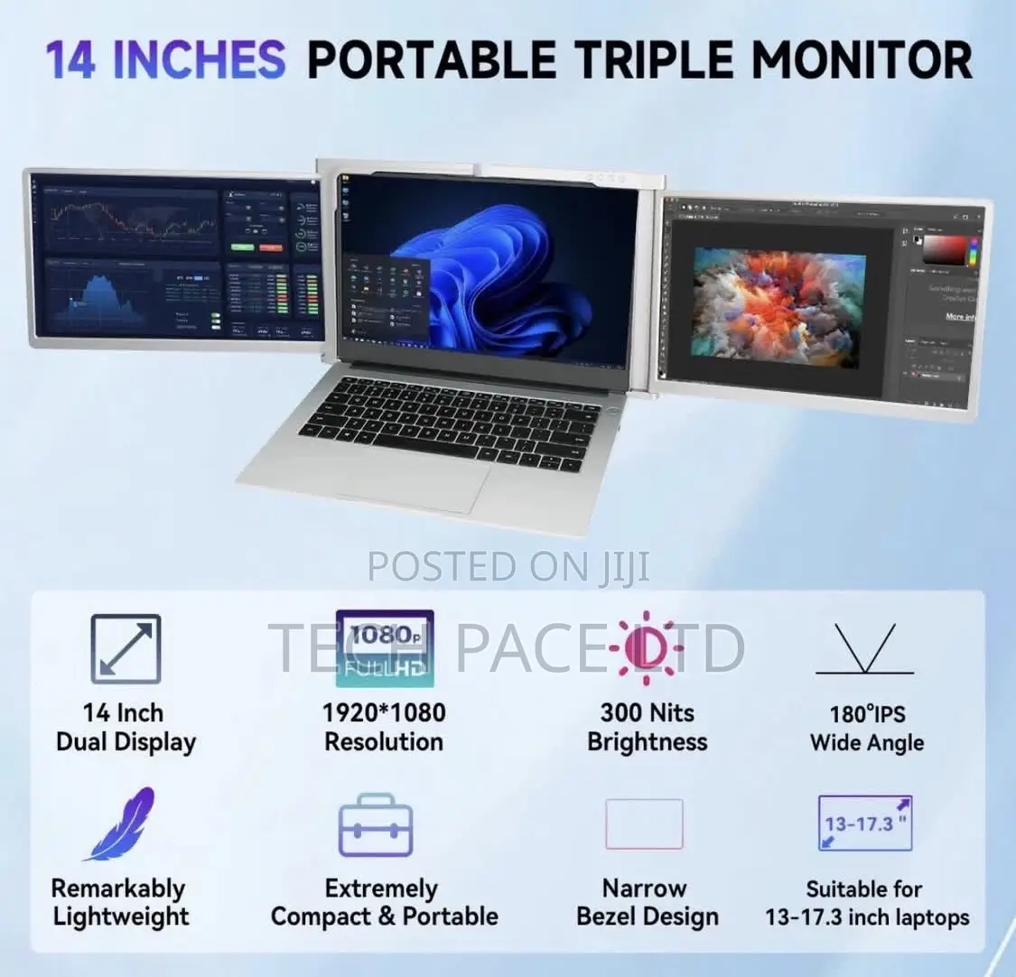 Portable Monitor Extender, Triple Screen Display