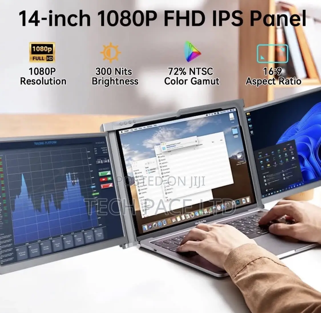 Portable Monitor Extender, Triple Screen Display